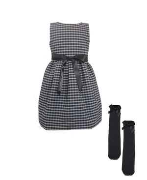 Mi Amore Gigi Holiday Plaid Dress and Sock Set