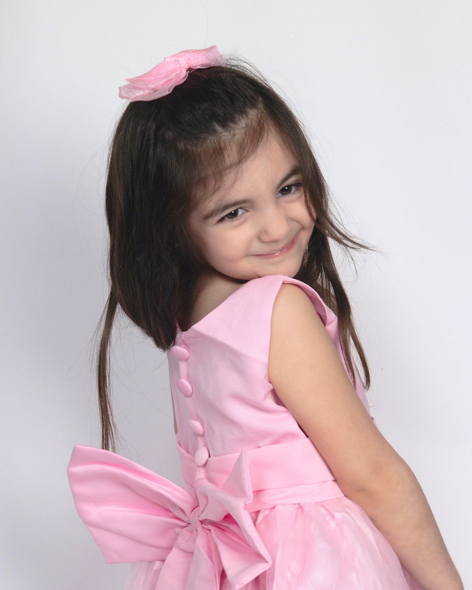 Mi Amore Gigi Pink Special Occasion Interchangeable Flower & Embroidery Dress